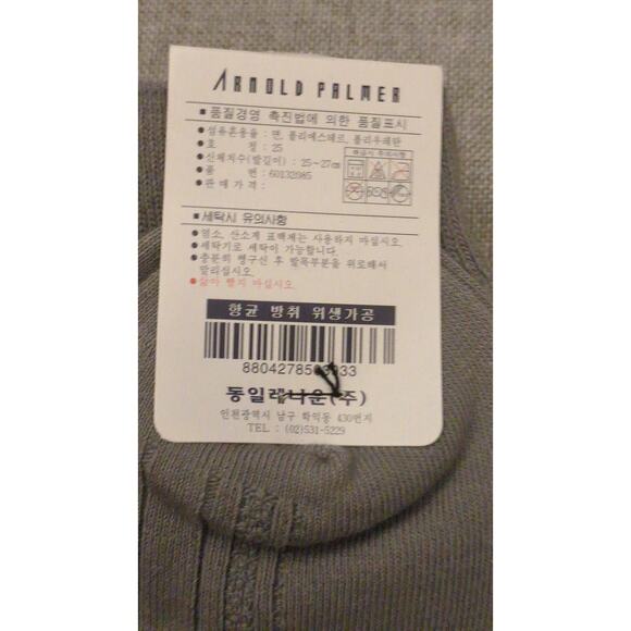 Arnold Palmer Gray Socks NWT Men's Size 7 to 9, Golf Wear, Classic, Ribbed - Picture 3 of 4